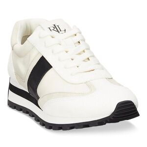 Ralph Lauren White and Black Women's Athletic Sneakers